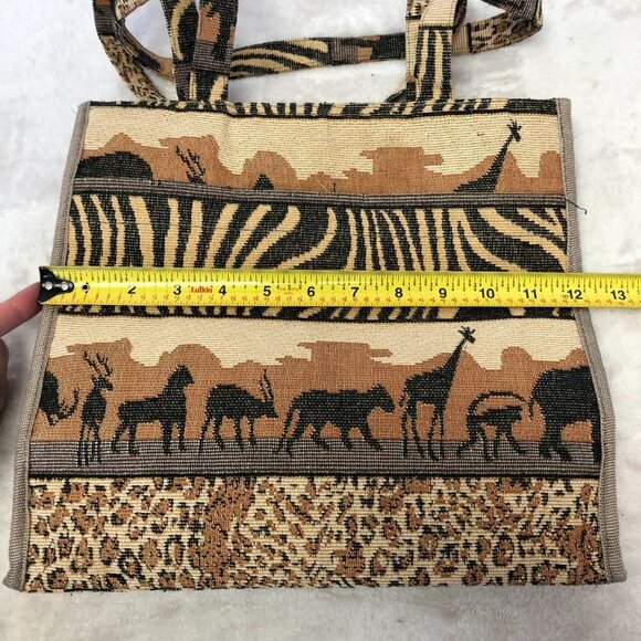 Jade Animal Safari Tapestry Tote Shoulder Bag - Picture 10 of 13